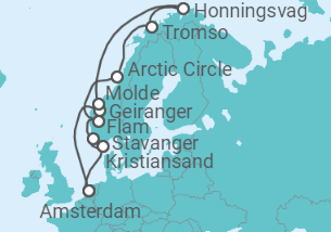 Itinerario del Crucero Noruega - Royal Caribbean