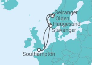 Itinerario del Crucero Noruega - Royal Caribbean