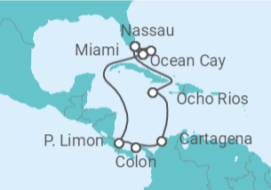 Itinerario del Crucero Caribe al completo - MSC Cruceros