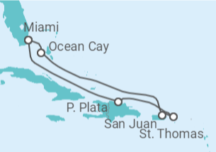 Itinerario del Crucero Puerto Rico, Islas Vírgenes - EEUU - MSC Cruceros