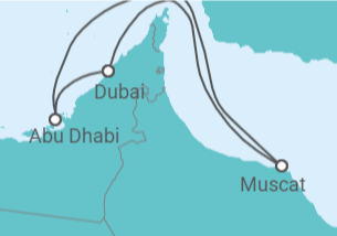 Itinerario del Crucero De la arena a los rascacielos - Costa Cruceros