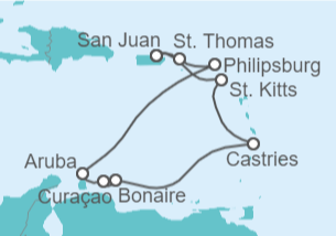 Itinerario del Crucero Islas Vírgenes y Antillas - NCL Norwegian Cruise Line