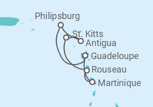 Itinerario del Crucero Antillas - MSC Cruceros