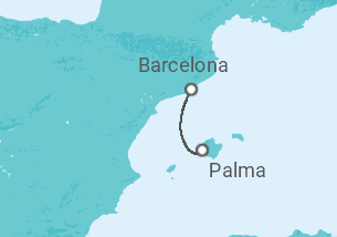 Itinerario del Crucero España - MSC Cruceros