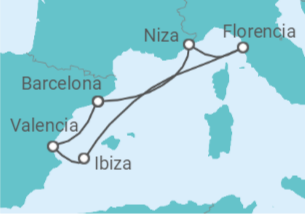 Itinerario del Crucero Francia, Italia, España - Cunard