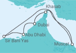 Itinerario del Crucero Rascacielos y aguas cristalinas - MSC Cruceros