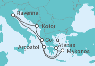 Itinerario del Crucero Grecia y Montenegro  - Royal Caribbean
