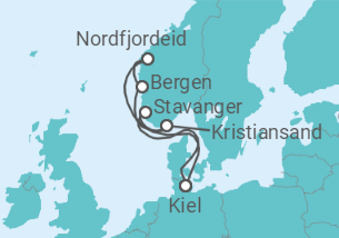 Itinerario del Crucero Fiordos de Noruega - MSC Cruceros