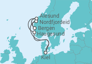 Itinerario del Crucero Noruega TI - MSC Cruceros