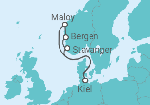Itinerario del Crucero Noruega TI - MSC Cruceros
