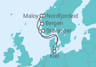 Itinerario del Crucero Fiordos de Noruega - MSC Cruceros