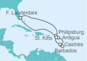 Itinerario del Crucero Antillas - Celebrity Cruises