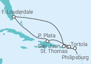 Itinerario del Crucero Islas Virgenes y Antillas - Celebrity Cruises