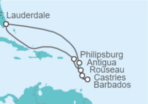 Itinerario del Crucero Antillas - Celebrity Cruises