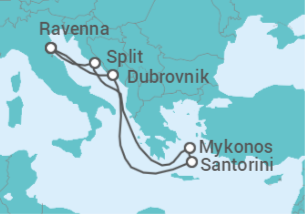 Itinerario del Crucero Perlas del Adriático - Royal Caribbean