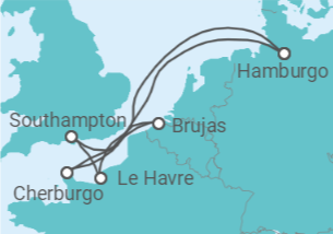 Itinerario del Crucero Francia, Bélgica, Reino Unido TI - MSC Cruceros
