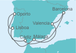 Itinerario del Crucero España, Portugal - Celebrity Cruises