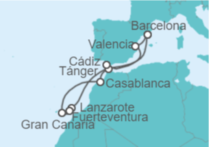 Itinerario del Crucero Islas Canarias - Celebrity Cruises