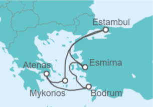 Itinerario del Crucero Turquía y Grecia - Costa Cruceros