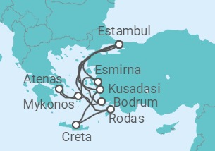 Itinerario del Crucero Turquía, Grecia - Costa Cruceros
