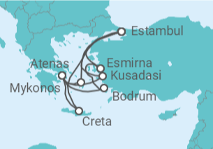Itinerario del Crucero Turquía, Grecia - Costa Cruceros