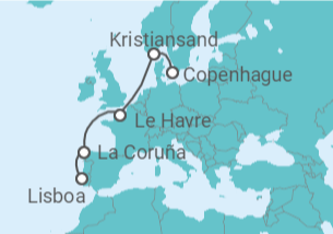 Itinerario del Crucero Francia, España - Costa Cruceros