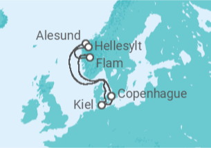 Itinerario del Crucero Dinamarca, Noruega TI - MSC Cruceros
