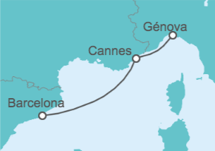 Itinerario del Crucero Francia TI - MSC Cruceros