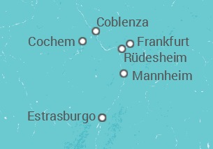 Itinerario del Crucero Crucero por 3 rios: Rin, Mosela y Meno (formula puerto/puerto) - CroisiEurope
