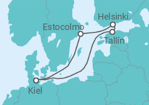 Itinerario del Crucero Estonia, Finlandia, Suecia - MSC Cruceros