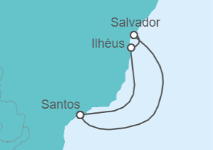 Itinerario del Crucero Brasil - Costa Cruceros