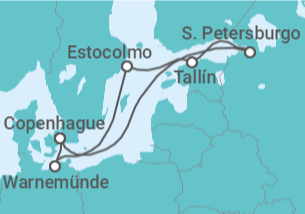 Itinerario del Crucero Alemania, Suecia, Estonia, Rusia - MSC Cruceros
