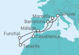Itinerario del Crucero España, Italia, Marruecos, Portugal - MSC Cruceros