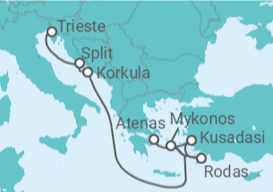 Itinerario del Crucero Croacia, Grecia, Turquía - Holland America Line