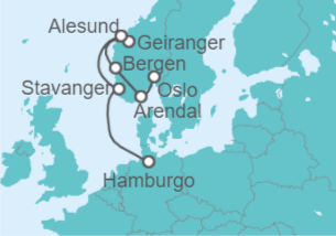 Itinerario del Crucero Noruega - Hapag-Lloyd Cruises