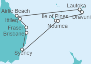 Itinerario del Crucero Desde Sydney (Australia) a Lautoka - Hapag-Lloyd Cruises