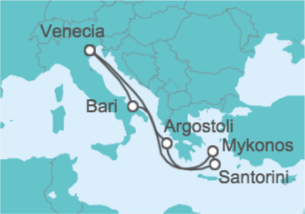 Itinerario del Crucero Grecia, Italia - Costa Cruceros