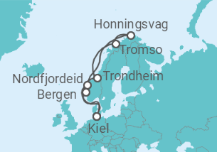 Itinerario del Crucero Noruega TI - MSC Cruceros