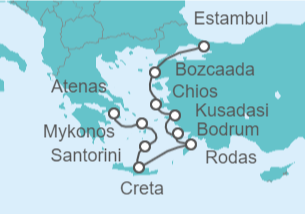 Itinerario del Crucero Grecia y Turquía - Oceania Cruises