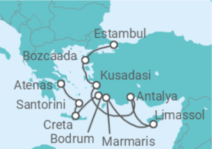 Itinerario del Crucero Ovación turca - Oceania Cruises