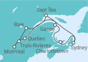 Itinerario del Crucero Canadá - Oceania Cruises