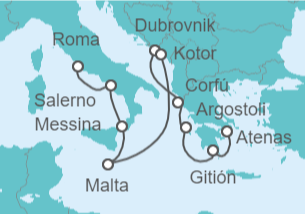 Itinerario del Crucero Grecia e Italia clásicas - Oceania Cruises