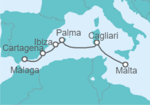 Itinerario del Crucero España, Italia - Seadream Yacht Club