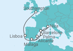 Itinerario del Crucero España, Francia, Portugal TI - MSC Cruceros