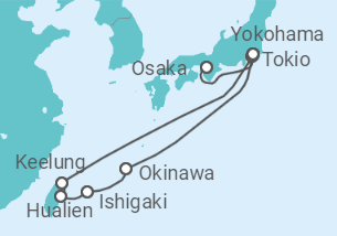 Itinerario del Crucero Desde Kyoto (Osaka) a Yokohama - Princess Cruises