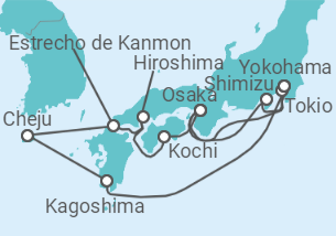 Itinerario del Crucero Desde Kyoto (Osaka) a Yokohama - Princess Cruises