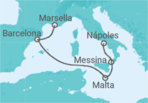 Itinerario del Crucero Italia, Malta, España TI - MSC Cruceros
