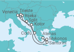 Itinerario del Crucero Croacia, Montenegro, Grecia - NCL Norwegian Cruise Line