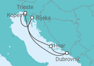 Itinerario del Crucero Croacia, Eslovenia - NCL Norwegian Cruise Line