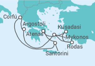 Itinerario del Crucero Turquía y Grecia - NCL Norwegian Cruise Line